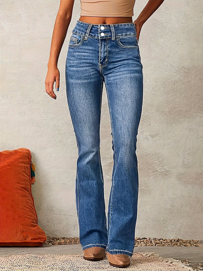 Lydia | Damen High-Waist Schlagjeans