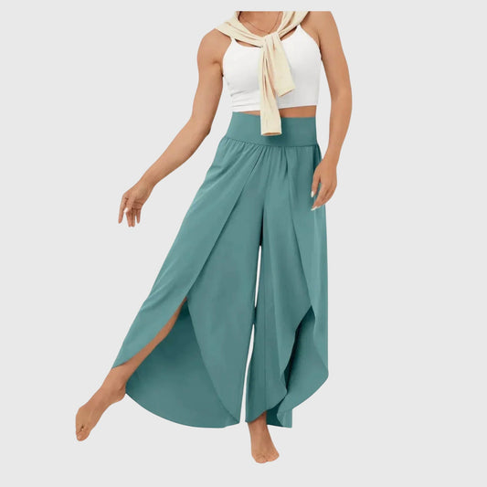Jasmin | Damen Luftige Lounge-Hose mit Schlitz-Design