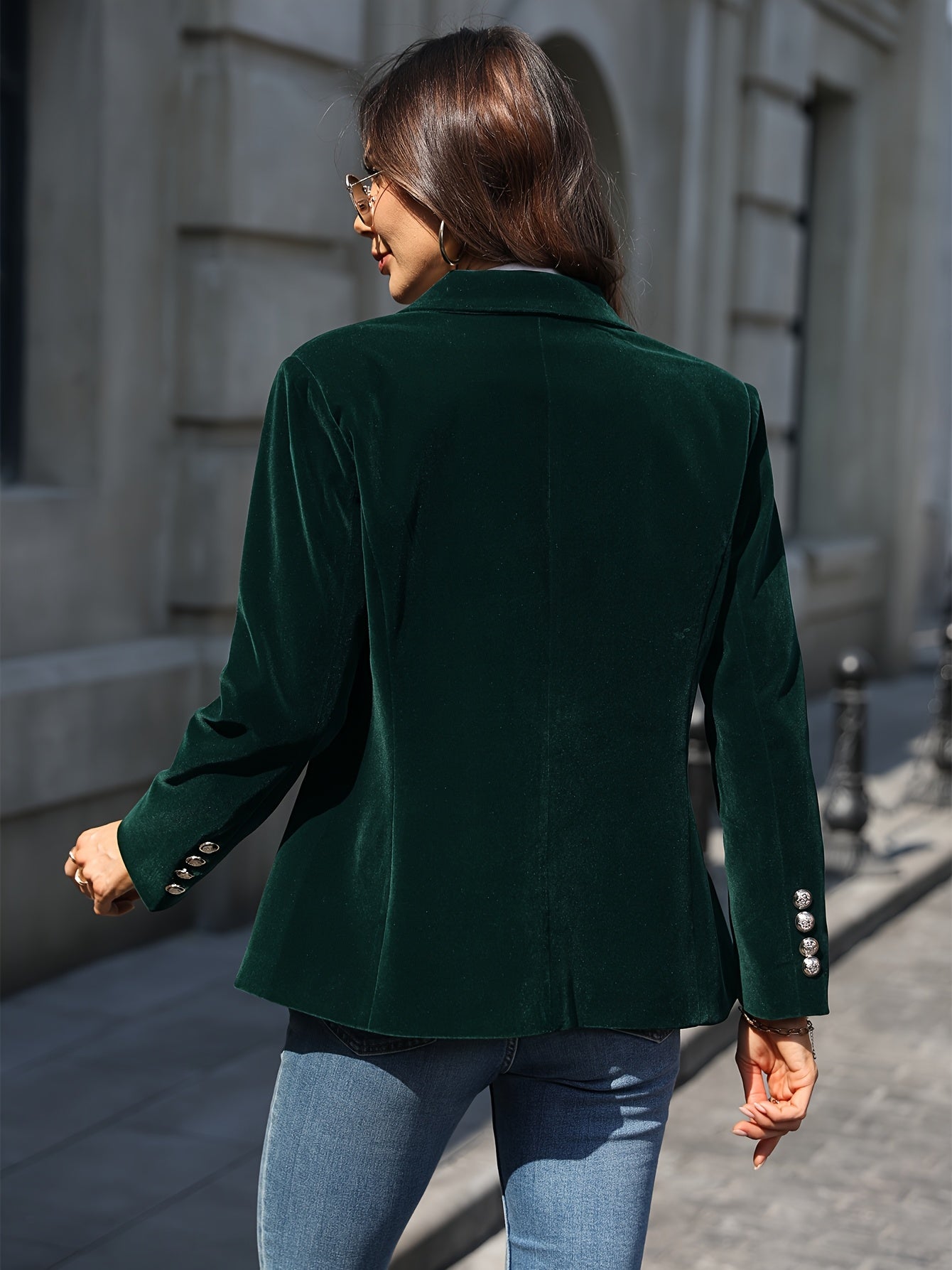 Maja | Damen Trendiger Weicher Samt-Blazer im Casual-Fit
