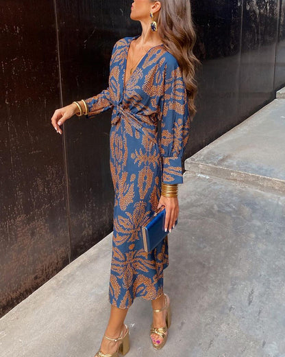 Sabine | Damen Wickel-Midikleid für Hochzeitsgäste