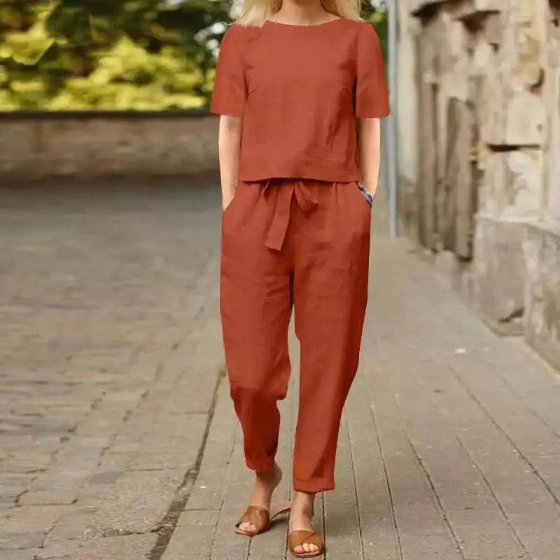 Franziska | Damen Jumpsuit mit kurzen Ärmeln und Relaxed Fit