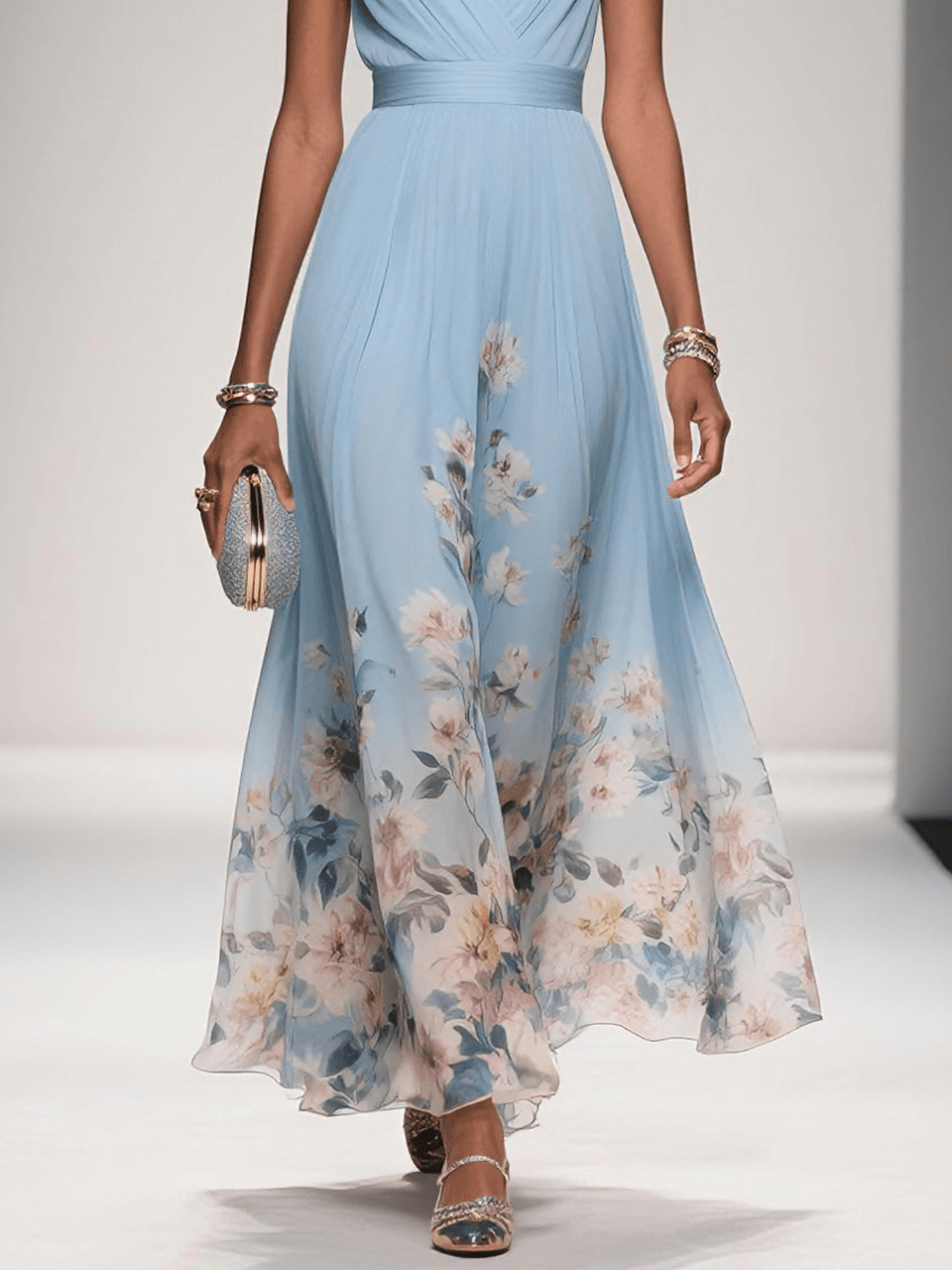 Julia | Damen Blumenmuster Kleid für Hochzeitsgäste