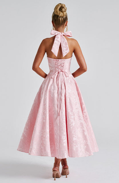 Gabriela | Damen Halter Midi Kleid für Hochzeitsgäste