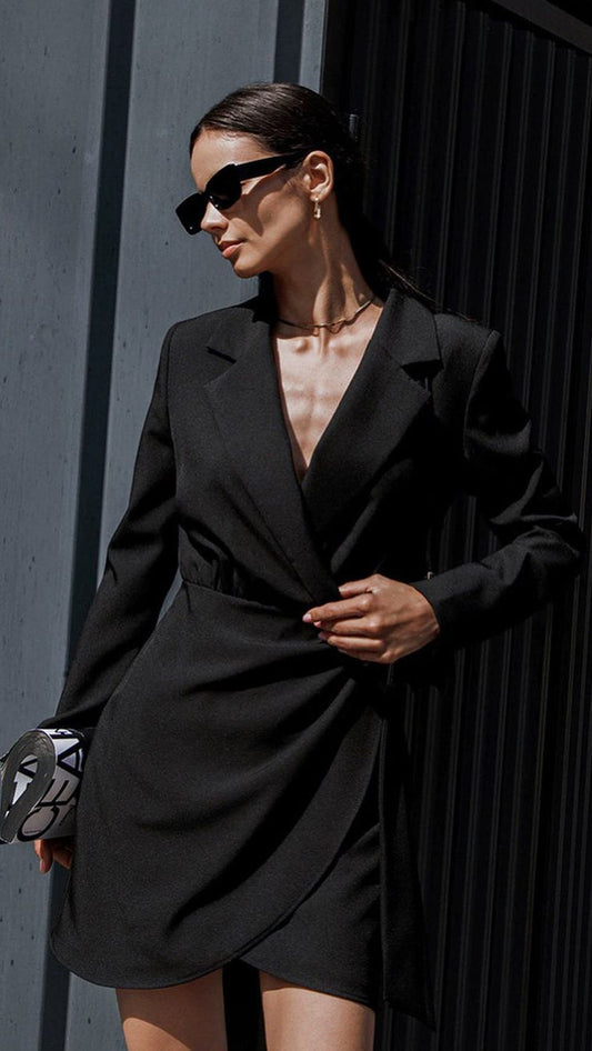 Verena | Damen Frühlings-Minikleid mit langen Ärmeln