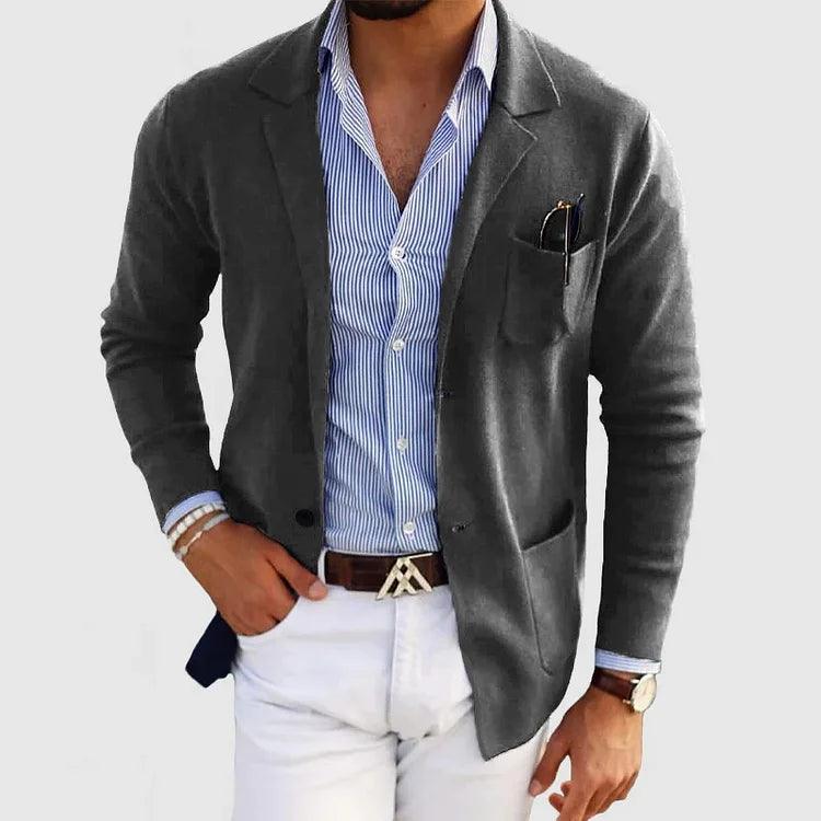 Dominic | Herren Lässiger Strickblazer mit Reverskragen