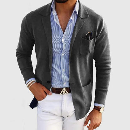 Dominic | Herren Lässiger Strickblazer mit Reverskragen