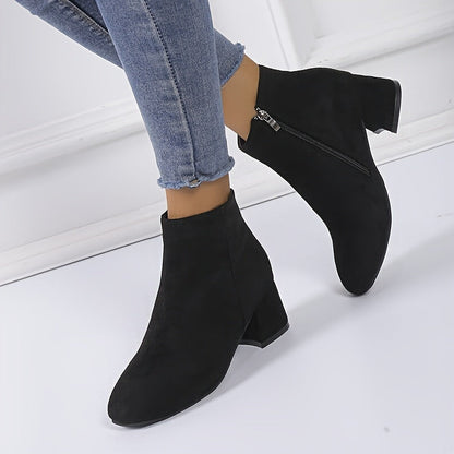 Elisa | Damen Klassische Knöchelstiefel mit Blockabsatz