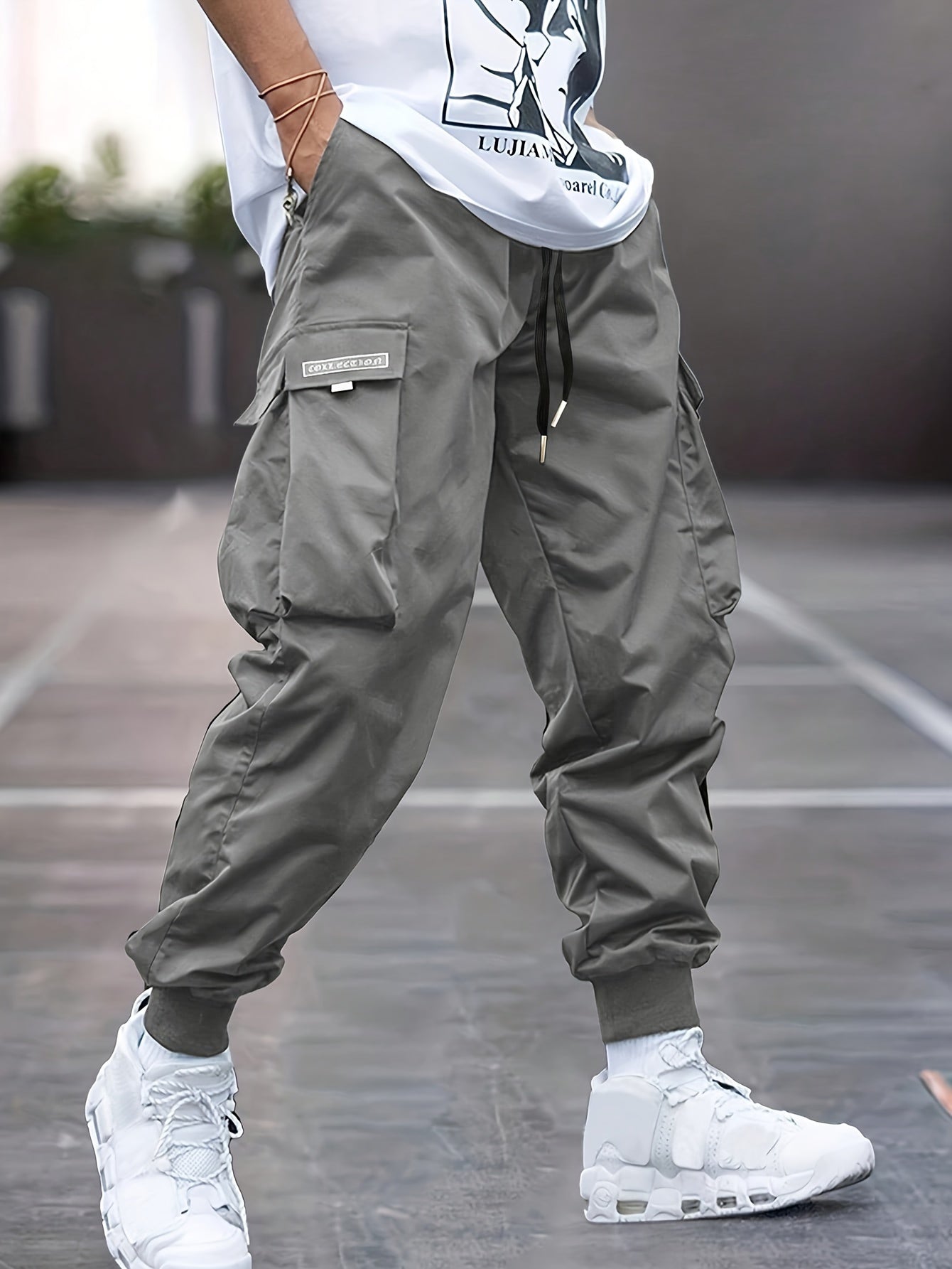 Dominic  | Herren Frühlings Cargohose mit Kordelzug