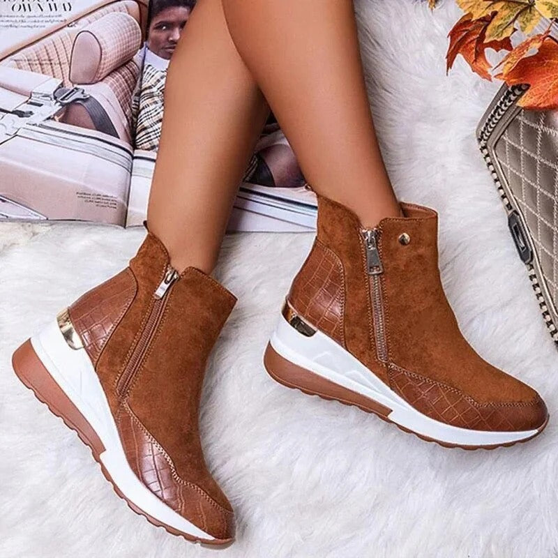 Britta | Damen Herbst Stiefeletten mit Reißverschluss