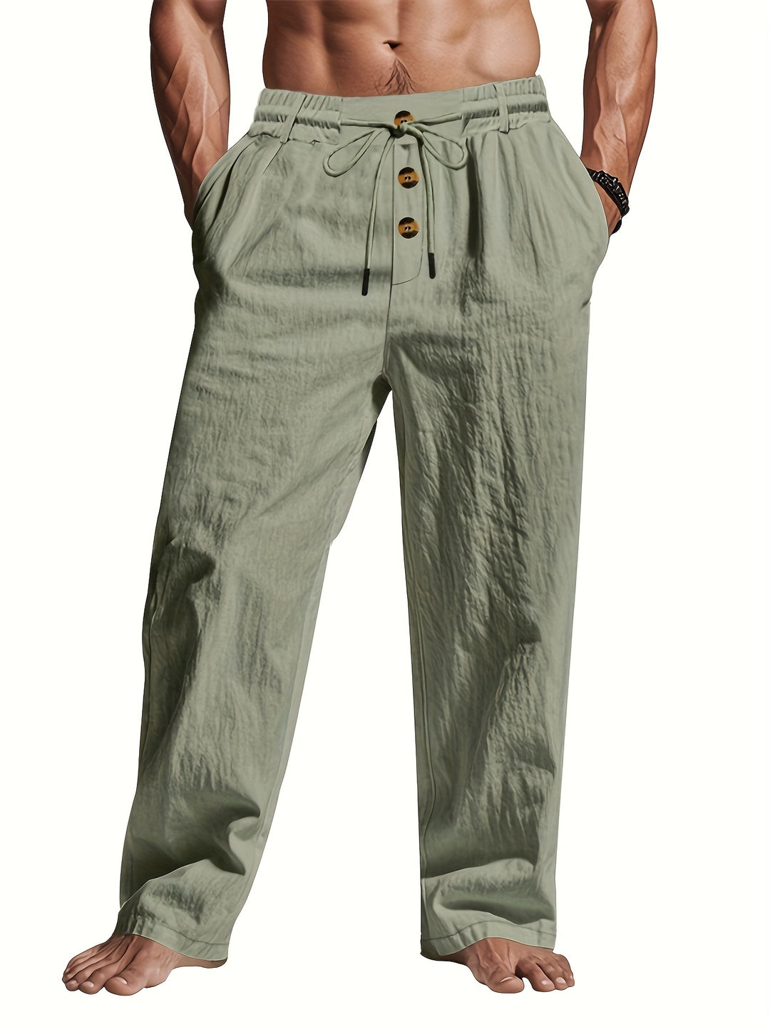 Daniel | Herren Frühlings Lässige Hose mit Kordelzug