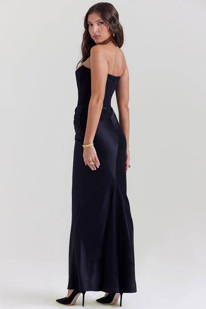 Sabine | Damen Trägerloses Maxi Kleid für Hochzeitsgäste