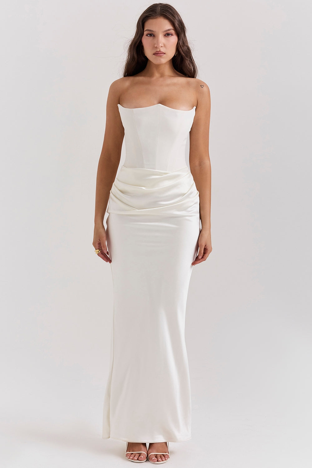 Sabine | Damen Trägerloses Maxi Kleid für Hochzeitsgäste