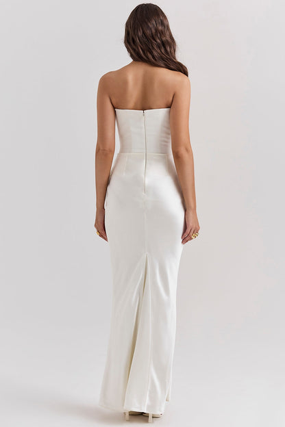 Sabine | Damen Trägerloses Maxi Kleid für Hochzeitsgäste