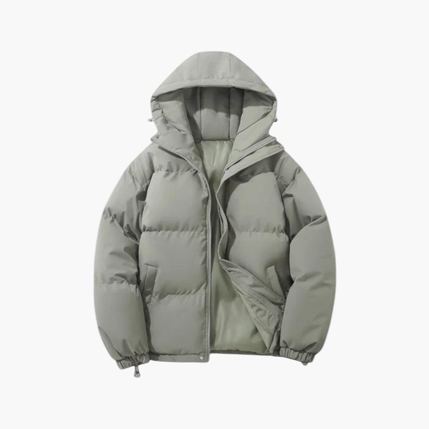 Christian | Herren Kurzer Steppmantel mit Kapuze Winterjacke
