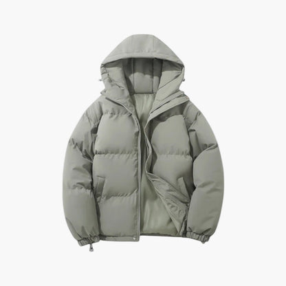 Christian | Herren Kurzer Steppmantel mit Kapuze Winterjacke