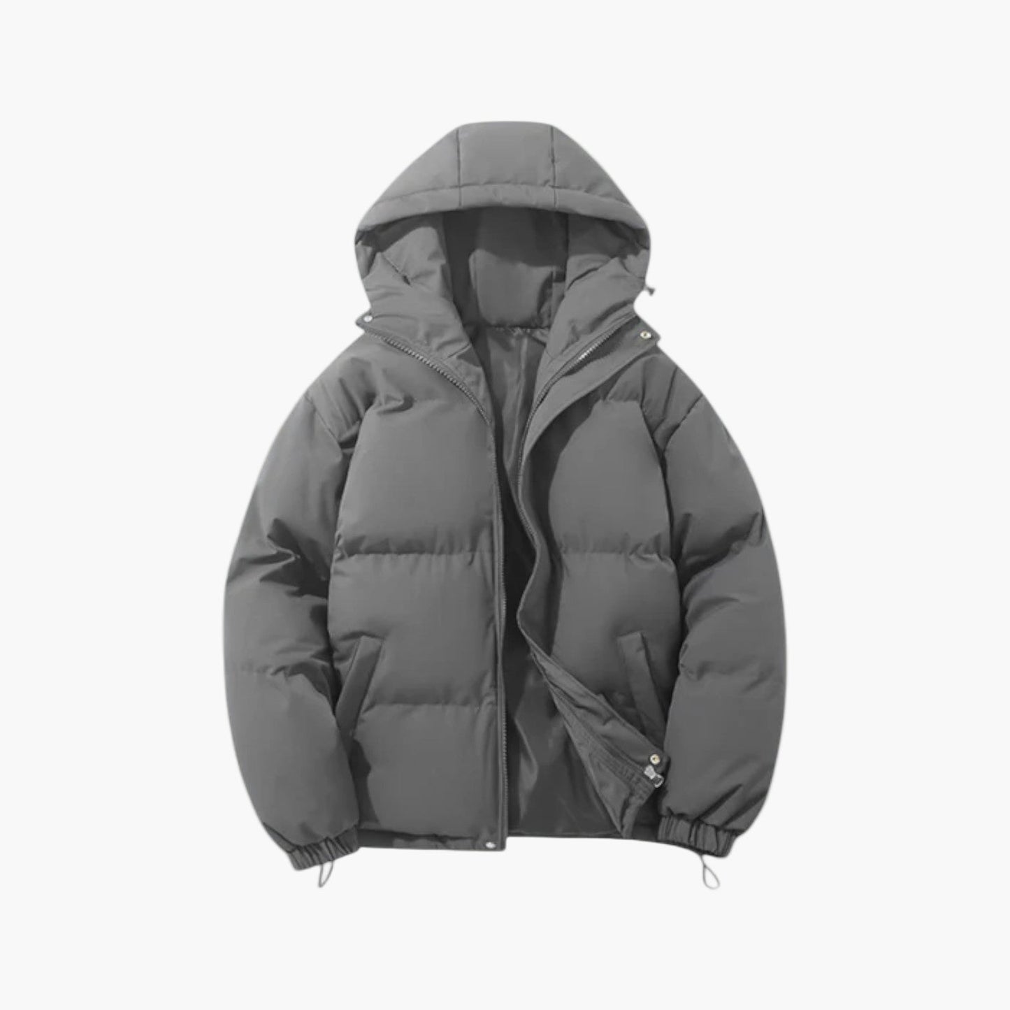 Christian | Herren Kurzer Steppmantel mit Kapuze Winterjacke