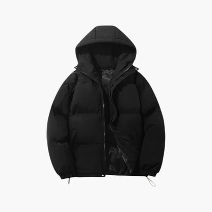 Christian | Herren Kurzer Steppmantel mit Kapuze Winterjacke