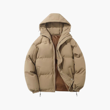 Christian | Herren Kurzer Steppmantel mit Kapuze Winterjacke