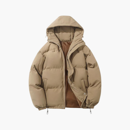 Christian | Herren Kurzer Steppmantel mit Kapuze Winterjacke