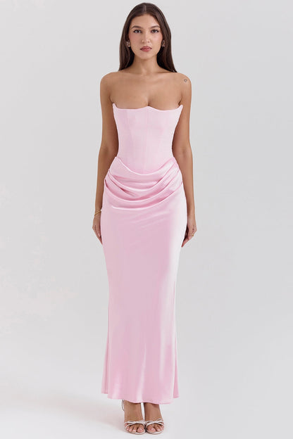 Sabine | Damen Trägerloses Maxi Kleid für Hochzeitsgäste