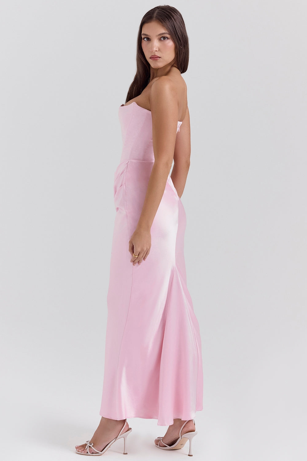 Sabine | Damen Trägerloses Maxi Kleid für Hochzeitsgäste