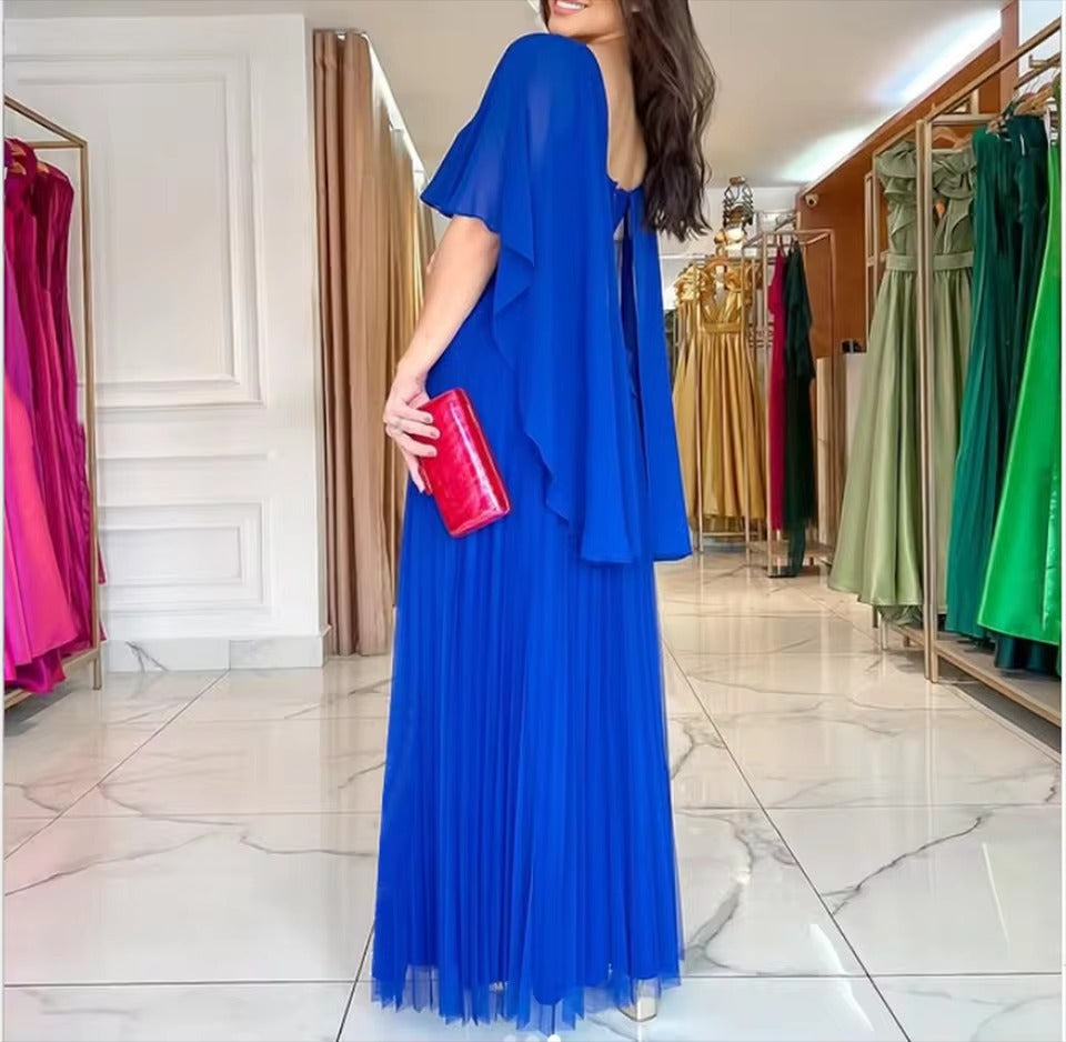 Beatrice | Damen Bodenlanges Faltenkleid für formelle Anlässe