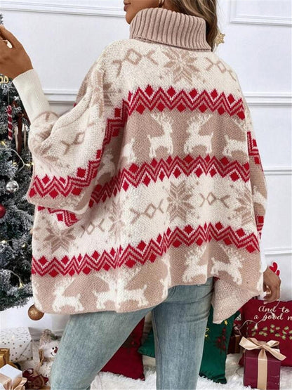 Tanja | Damen Frühlings Oversize Rollkragenpullover