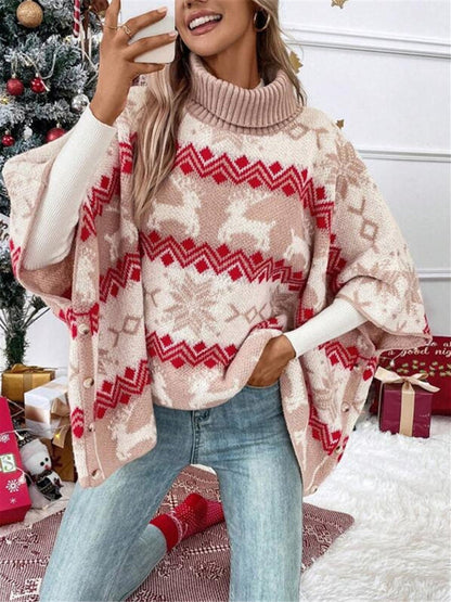 Tanja | Damen Frühlings Oversize Rollkragenpullover