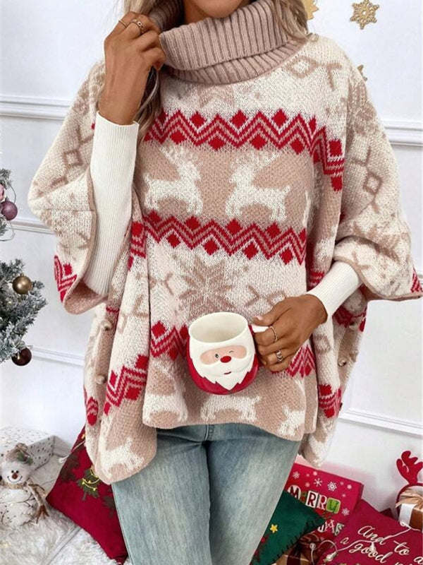 Tanja | Damen Frühlings Oversize Rollkragenpullover