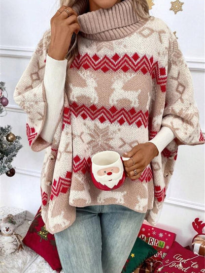 Tanja | Damen Frühlings Oversize Rollkragenpullover