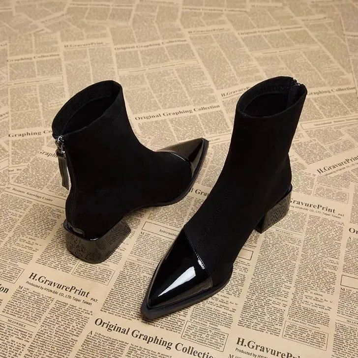 Magdalena | Damen Herbst Stiefeletten mit Blockabsatz