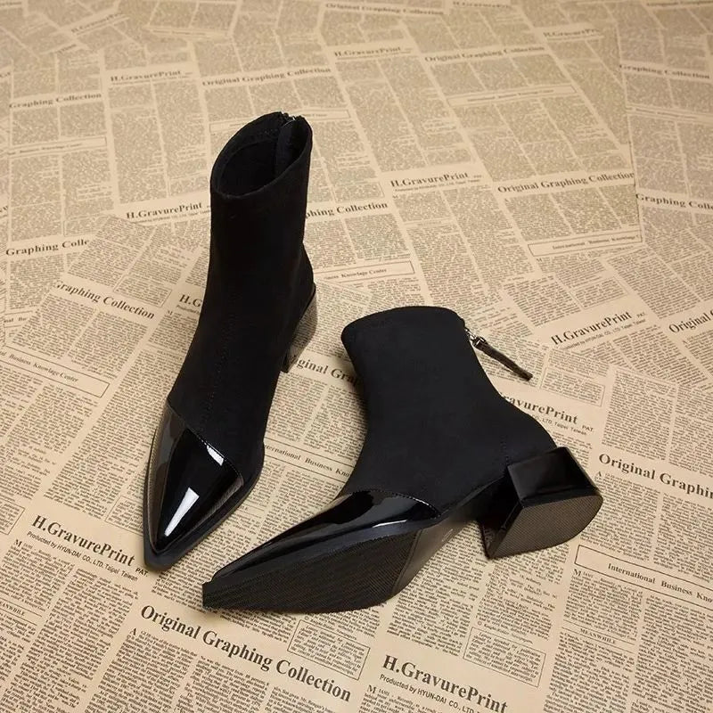 Magdalena | Damen Herbst Stiefeletten mit Blockabsatz