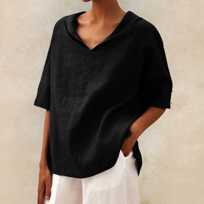 Birgit | Damen Frühling Locker Geschnittenes V-Neck Top