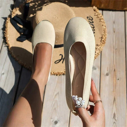 Anja | Damen Frühlings Bequeme Ballerinas