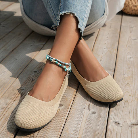 Anja | Damen Frühlings Bequeme Ballerinas