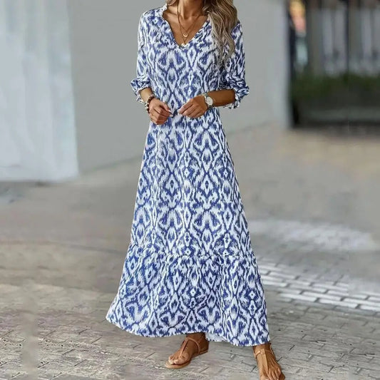 Tamara | Damen Sommer Maxikleid mit Elegantem Schnitt