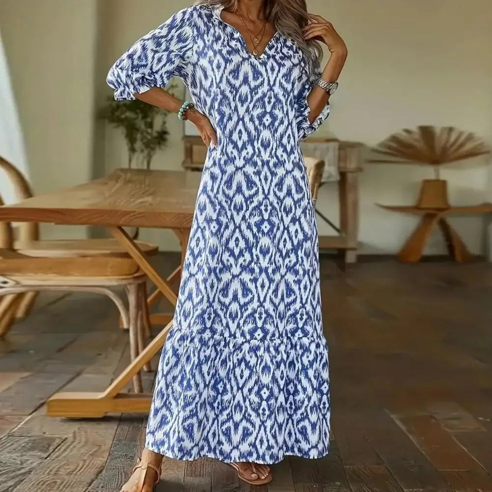 Tamara | Damen Sommer Maxikleid mit Elegantem Schnitt