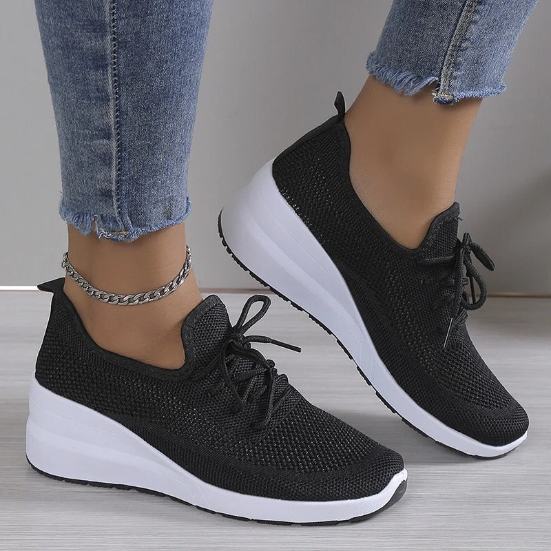 Frieda | Damen Lässige Schnürsneaker mit Luftdurchlässigem Design