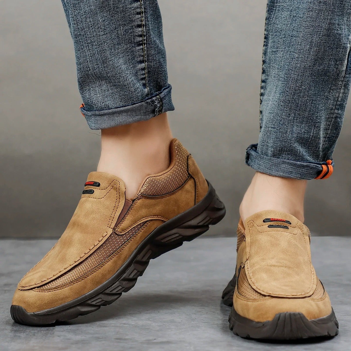 David | Herren Klassische Slip-On Freizeithalbschuhe
