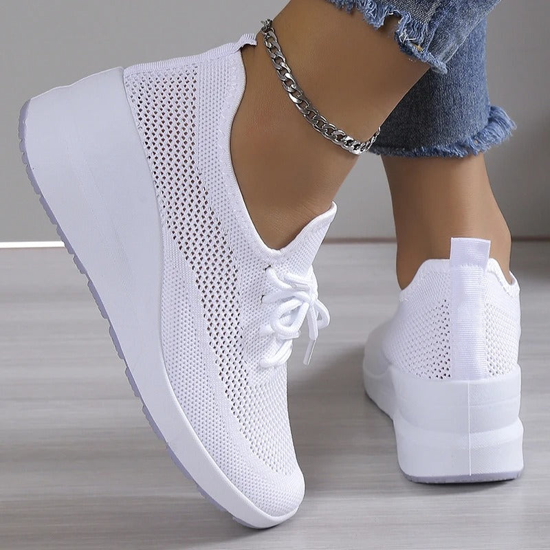 Frieda | Damen Lässige Schnürsneaker mit Luftdurchlässigem Design