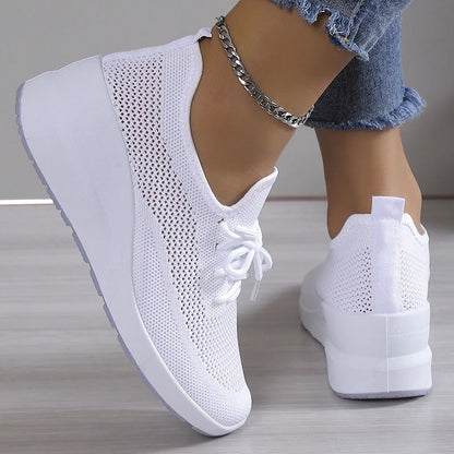 Frieda | Damen Lässige Schnürsneaker mit Luftdurchlässigem Design