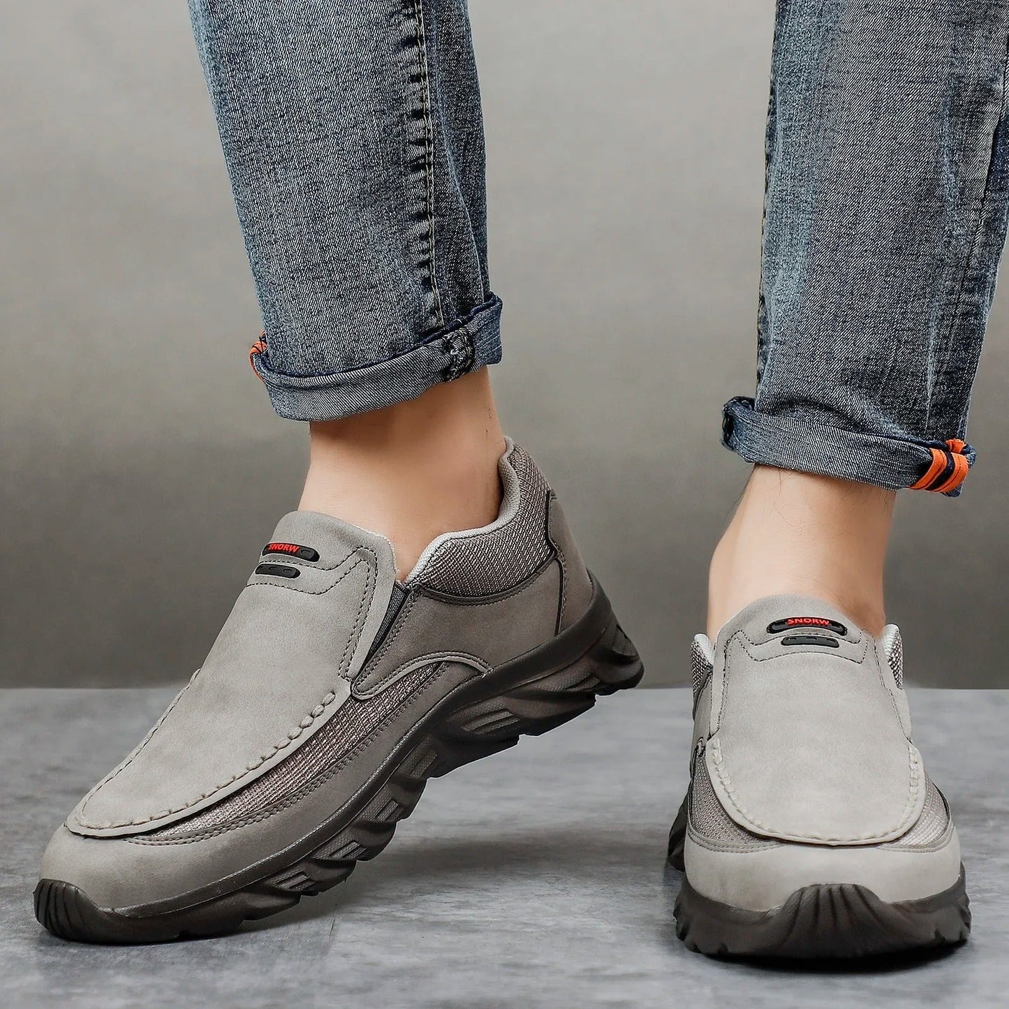 David | Herren Klassische Slip-On Freizeithalbschuhe