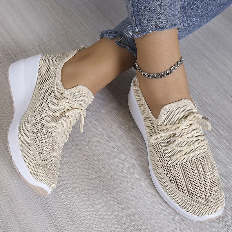 Frieda | Damen Lässige Schnürsneaker mit Luftdurchlässigem Design