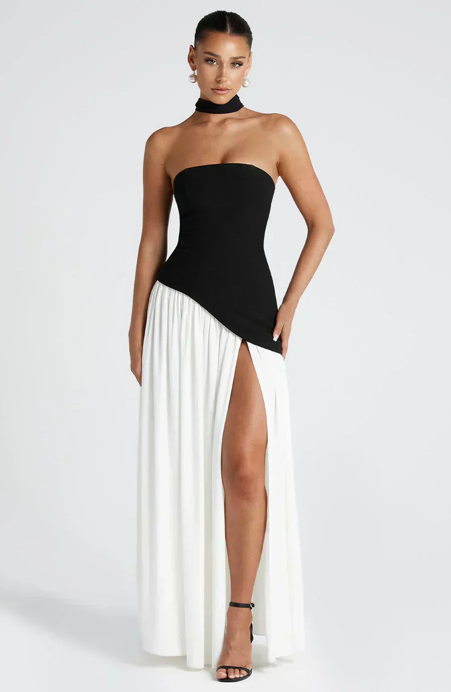 Emilia | Damen Asymmetrisches Maxi Kleid für Hochzeitsgäste