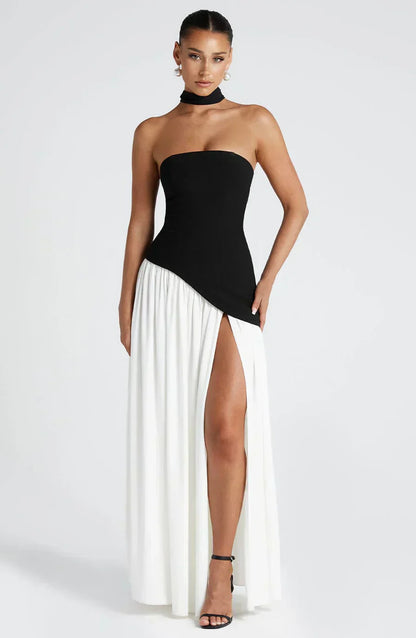 Emilia | Damen Asymmetrisches Maxi Kleid für Hochzeitsgäste