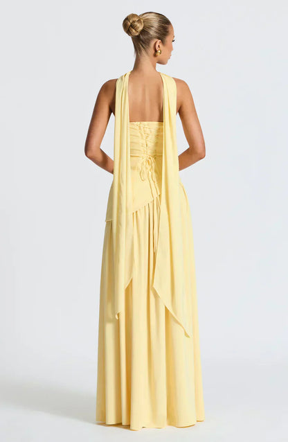 Emilia | Damen Asymmetrisches Maxi Kleid für Hochzeitsgäste