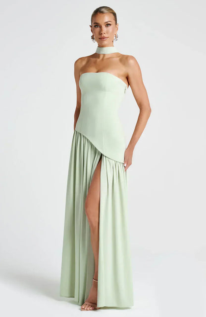 Emilia | Damen Asymmetrisches Maxi Kleid für Hochzeitsgäste