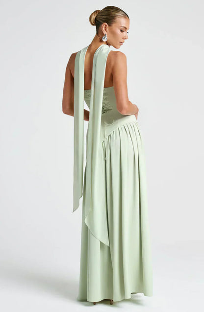 Emilia | Damen Asymmetrisches Maxi Kleid für Hochzeitsgäste