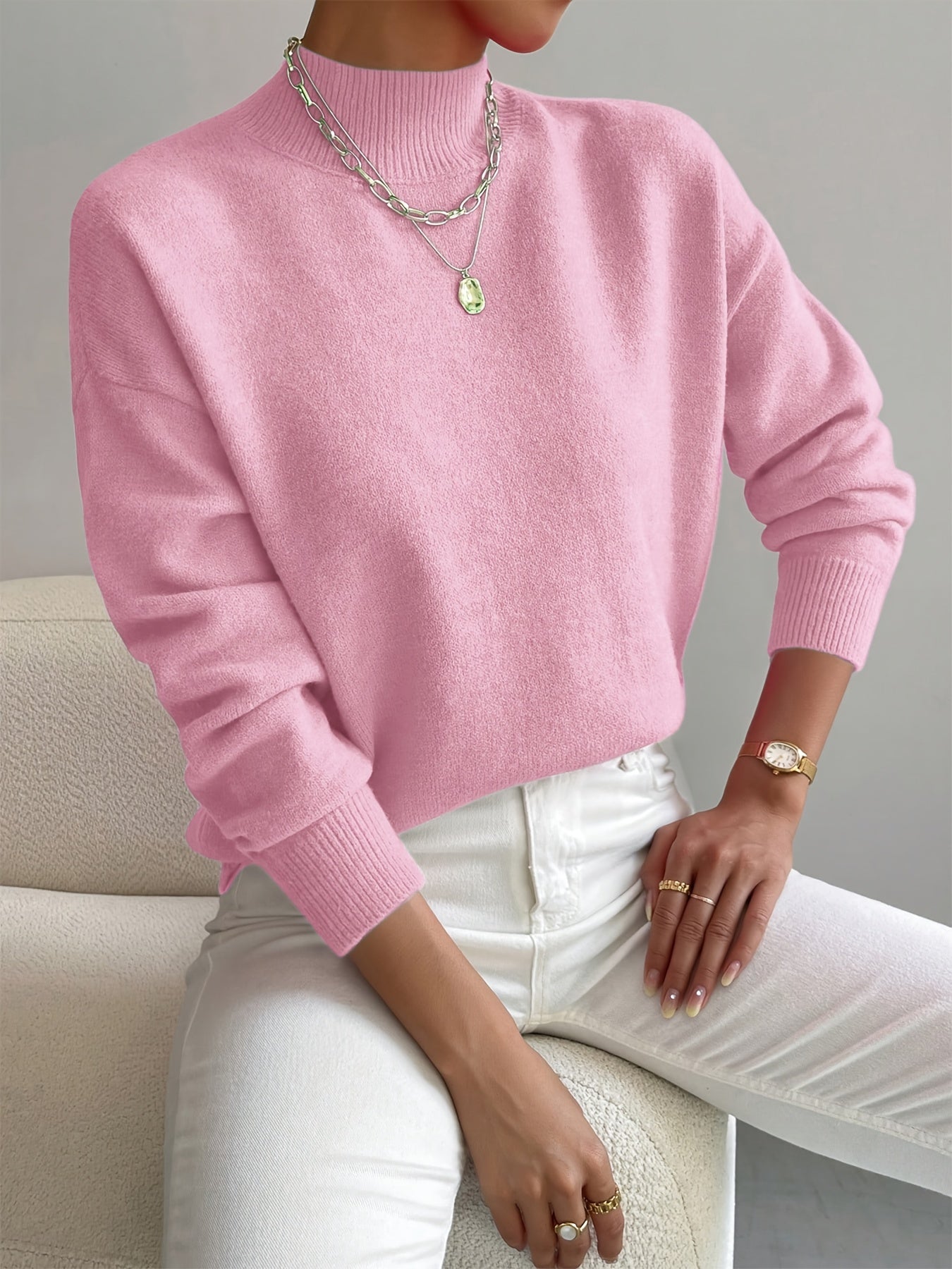 Pauline | Damen Eleganter Rollkragenpullover