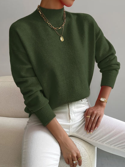 Rita | Damen Herbst Klassischer Rollkragenpullover